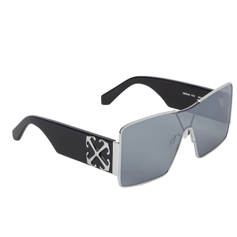Off White Aspen Shield Sunglasses - Silver Mirror Lens